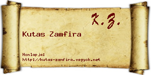 Kutas Zamfira névjegykártya